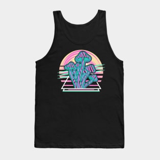 Psychedelic Psilocybin Mushroom Trippy Vaporwave Streetwear Tank Top